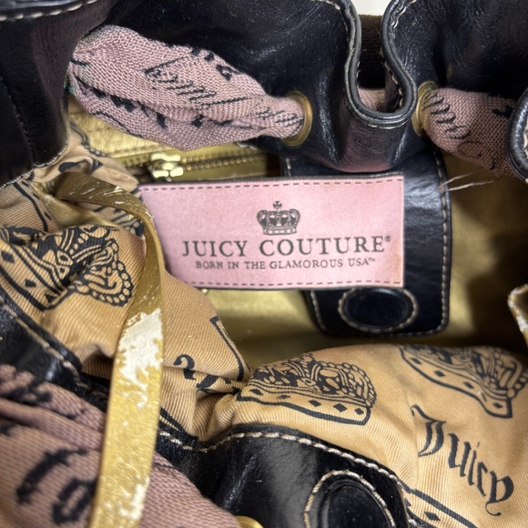 Y2K Vintage Juicy Couture Womens Velvet Brown Floral Hand Bag - Picture 3 of 9